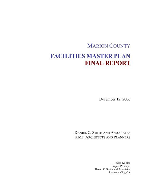 FACILITIES MASTER PLAN FINAL REPORT