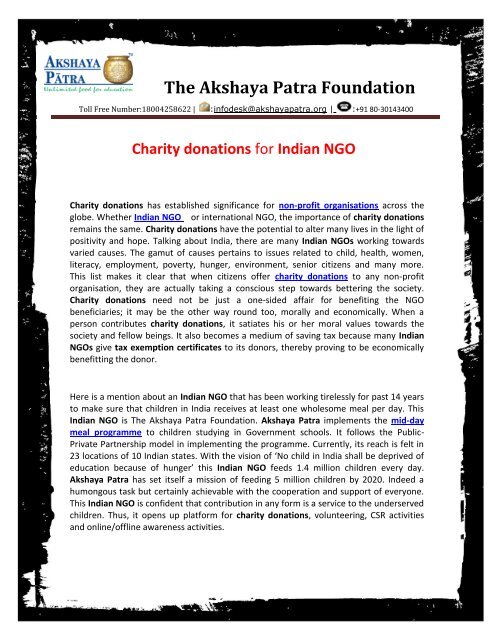The Akshaya Patra Foundation