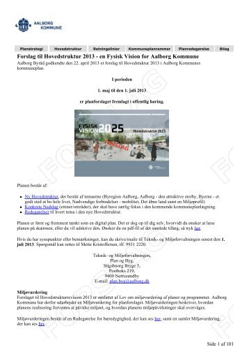 KOMMUNEPLAN - Aalborg Kommune