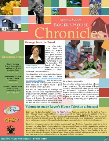Spring 2009 Newsletter - Roger's House