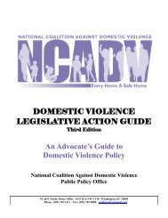 Workshop Description - National Coalition Against Domestic Violence