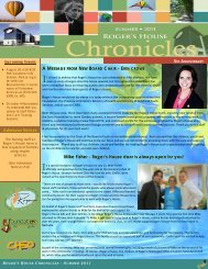 Summer 2011 Newsletter - Roger's House