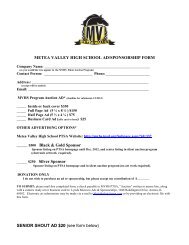 Silent Auction Program Advertisement Form - Metea Valley High ...