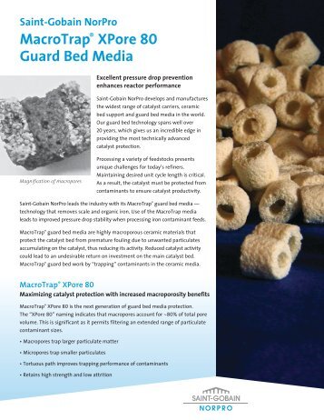 MacroTrap® XPore 80 Guard Bed Media - Saint-Gobain NorPro