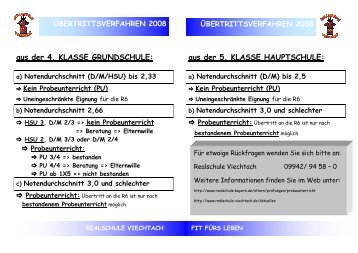 Informationsblatt zum Download - Staatliche Realschule Viechtach