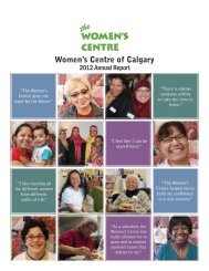 Annual Report 2012 - Women's Centre of Calgary