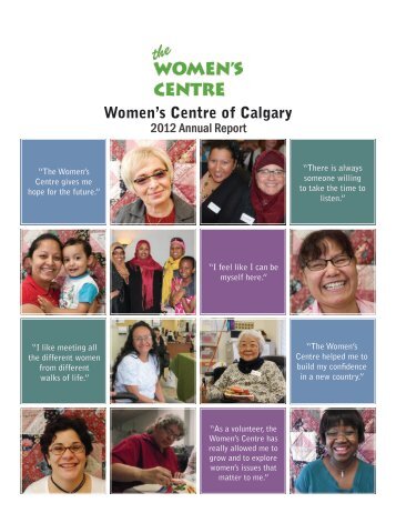 Annual Report 2012 - Women's Centre of Calgary