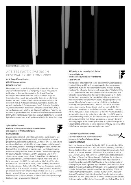 Visual Arts - 2009 - Perth International Arts Festival