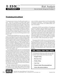 Communication - MCIC Vermont Patient Safety Documents