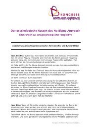 Der psychologische Nutzen des No Blame Approach