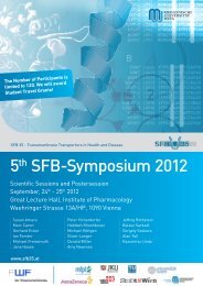 5th SFB35 Symposium 2012, Vienna - Transmembrane ...