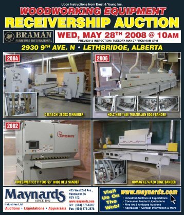 RECEIVERSHIP AUCTION - Maynards Industries