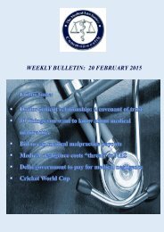 WEEKLY BULLETIN: 20 FEBRUARY 2015