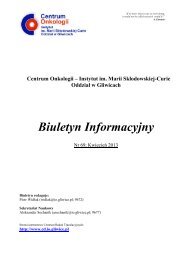 Biuletyn - Centrum BadaÅ Translacyjnych i Biologii Molekularnej ...