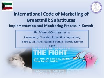 International Code of Marketing of Breastmilk Substitutes ...