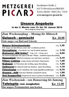 4 Free Magazines From Metzgerei Picard De