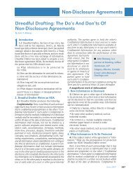 Dreadful Drafting: The Do's and Don'ts of Non-Disclosure ... - Gowlings