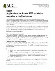 Notice Applications for Sundre 575S substation ... - AUC.ab.ca