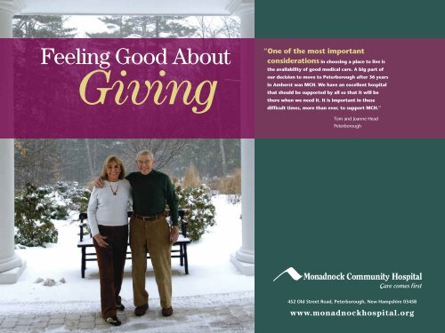 Report to Our Community 2008-2009 - Monadnock Community ...