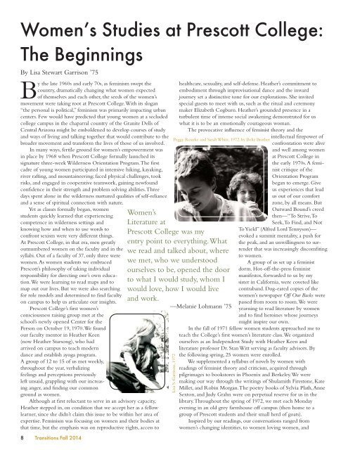 Transitions Magazine - Fall 2012 - Prescott College