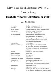LBV Blau-Gold Lippstadt 1961 e.V. Graf-Bernhard Pokalturnier 2009