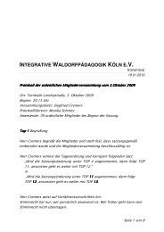 Protokoll MV 2009 - Michaeli Schule Köln