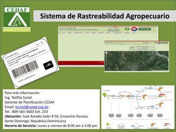 Sistema de Trazabilidad Agropecuario - CEDAF