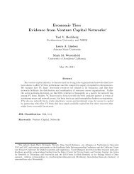 Economic Ties: Evidence from Venture Capital Networks