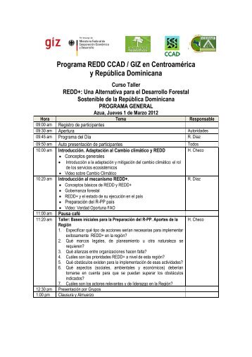 Curso Taller: REDD+ - CEDAF