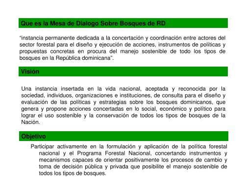 Mesa de Dialogo Sobre Bosques - CEDAF