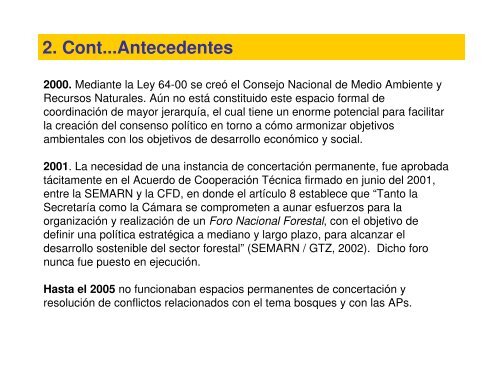 Mesa de Dialogo Sobre Bosques - CEDAF