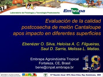 Evaluación de la calidad postcosecha de melón ... - CEDAF