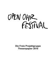 Thesenpapier 2010 - Open Ohr Festival