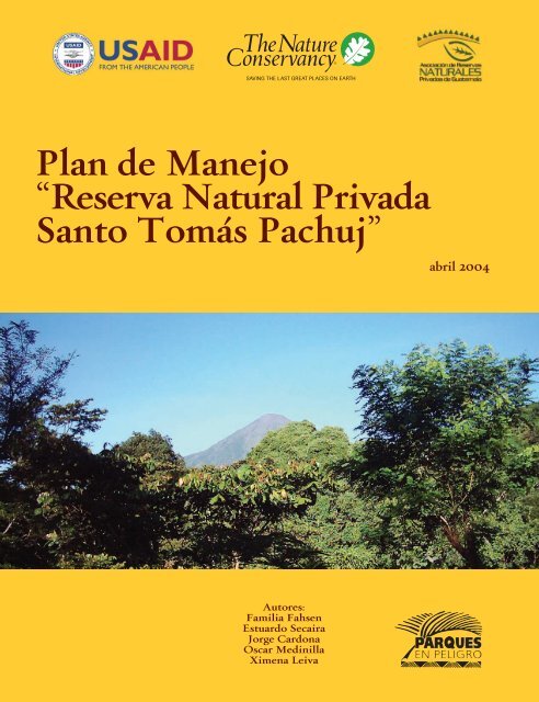 Plan de Manejo “Reserva Natural Privada Santo Tomas ... - CEDAF