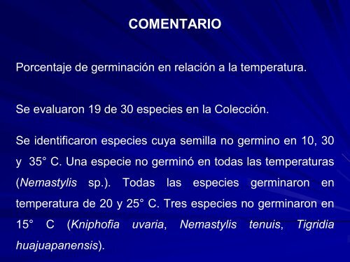 germinación de semillas en temperaturas controladas - CEDAF