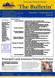 2011 Newsletter 26 - Doncaster Primary School