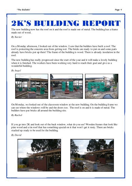 2010 Newsletter 26 - Doncaster Primary School