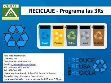 RECICLAJE - Programa las 3Rs - CEDAF