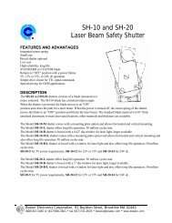 SH-10 and SH-20 Laser Beam Safety Shutter - Boston Electronics ...