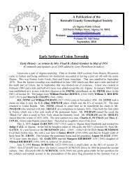 D-Y-T - Kossuth County Genealogical Society