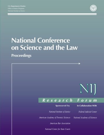 National Conference on Science and the Law Proceedings