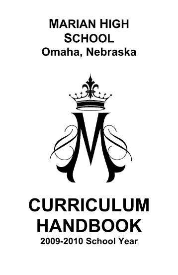 CURRICULUM HANDBOOK - Marian High School