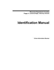 Wisconsin Department of Justice Identification Manual - Imprimus ...