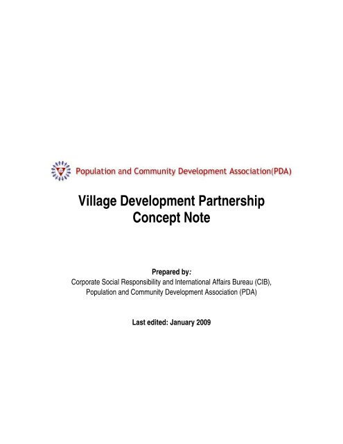 Village Development Partnership Concept Note