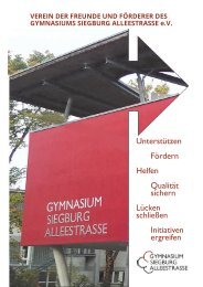 Zukunft fÃ¶rdern! - Gymnasium Siegburg AlleestraÃe