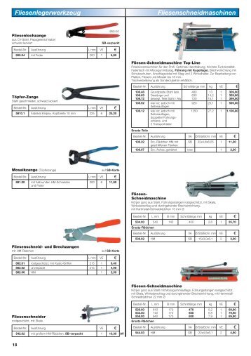 Fliesenlegerwerkzeug Fliesenschneidmaschinen