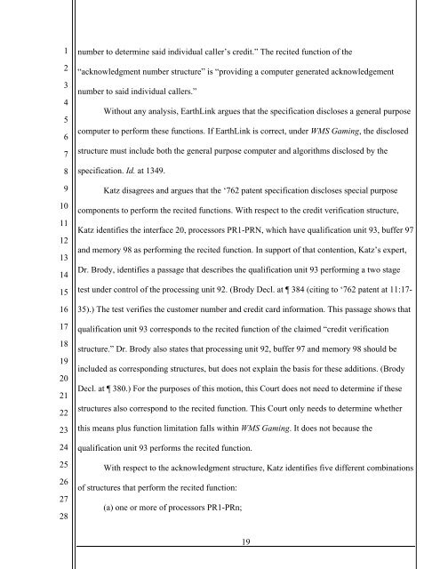 Ronald A. Katz Technology Licensing v. Earthlink - IP Spotlight