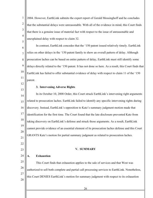 Ronald A. Katz Technology Licensing v. Earthlink - IP Spotlight