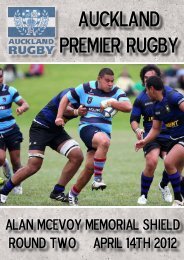 AUCKLAND PREMIER rUGBY