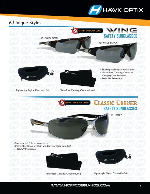 safety sunglasses - Hoffco Brands, Inc.